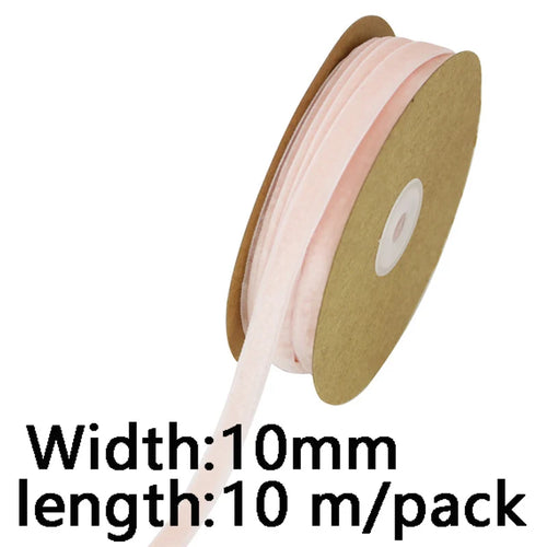 (10 Meters/roll) 10mm Velvet Ribbon Christmas Lace Ribbons Wholesale