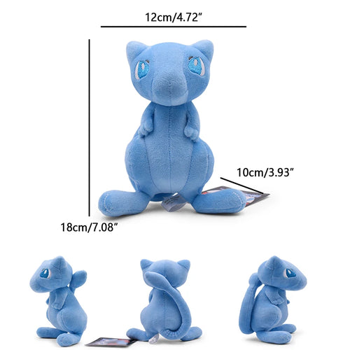 Mew Pokemon Plush Doll Kawaii Cartoon Go dex Mew Plush Toys Soft