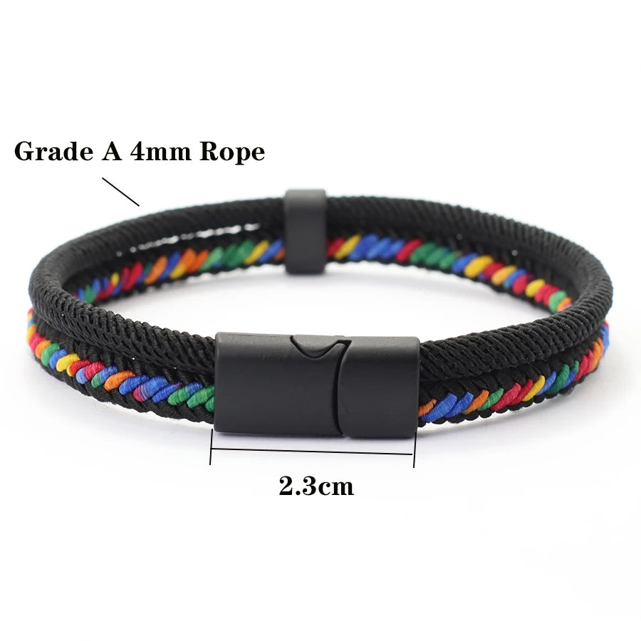 Unique Thread Bracelet Unisex Detachable Magnet Buckle Bangle Outdoor