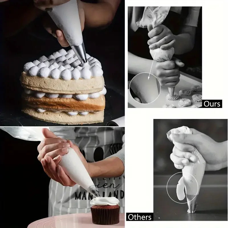 100PCS Disposable Pastry Bags, Extra Strong&Leak-Proof Piping Bags for