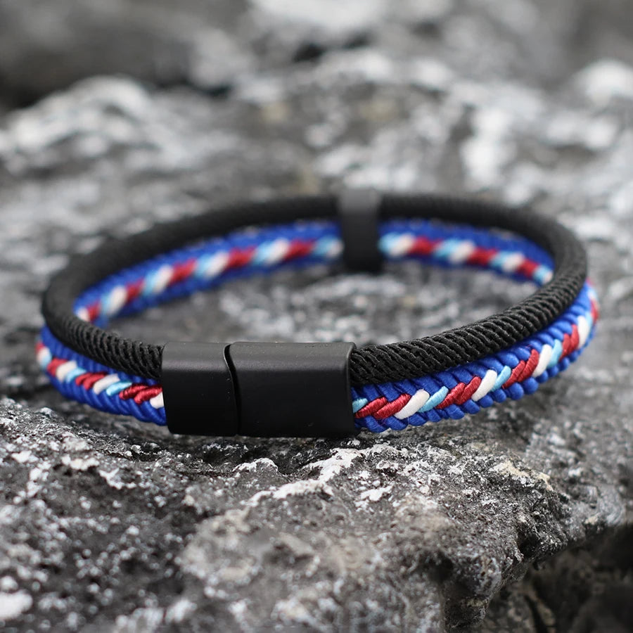 Unique Thread Bracelet Unisex Detachable Magnet Buckle Bangle Outdoor