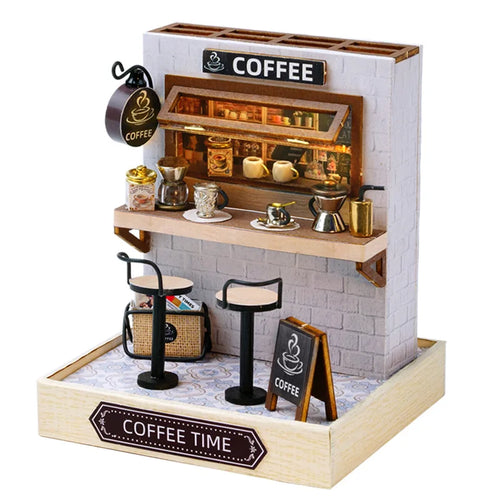 Mini Miniature Dollhouse DIY Small House Kit Making Room Toys Home