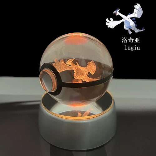 Pokemon Crystal Ball Pikachu Gengar Eevee Mewtwo Lacario Anime Game