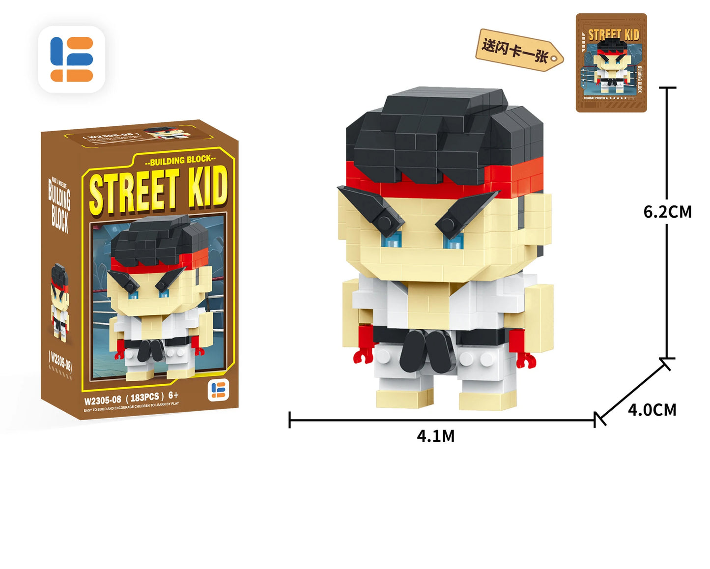 Anime Street Fighter Fighting Game Action Building Blocks KenMasters