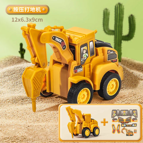 Engineering Vehicle Model Press Sliding Car Excavator Bulldozer