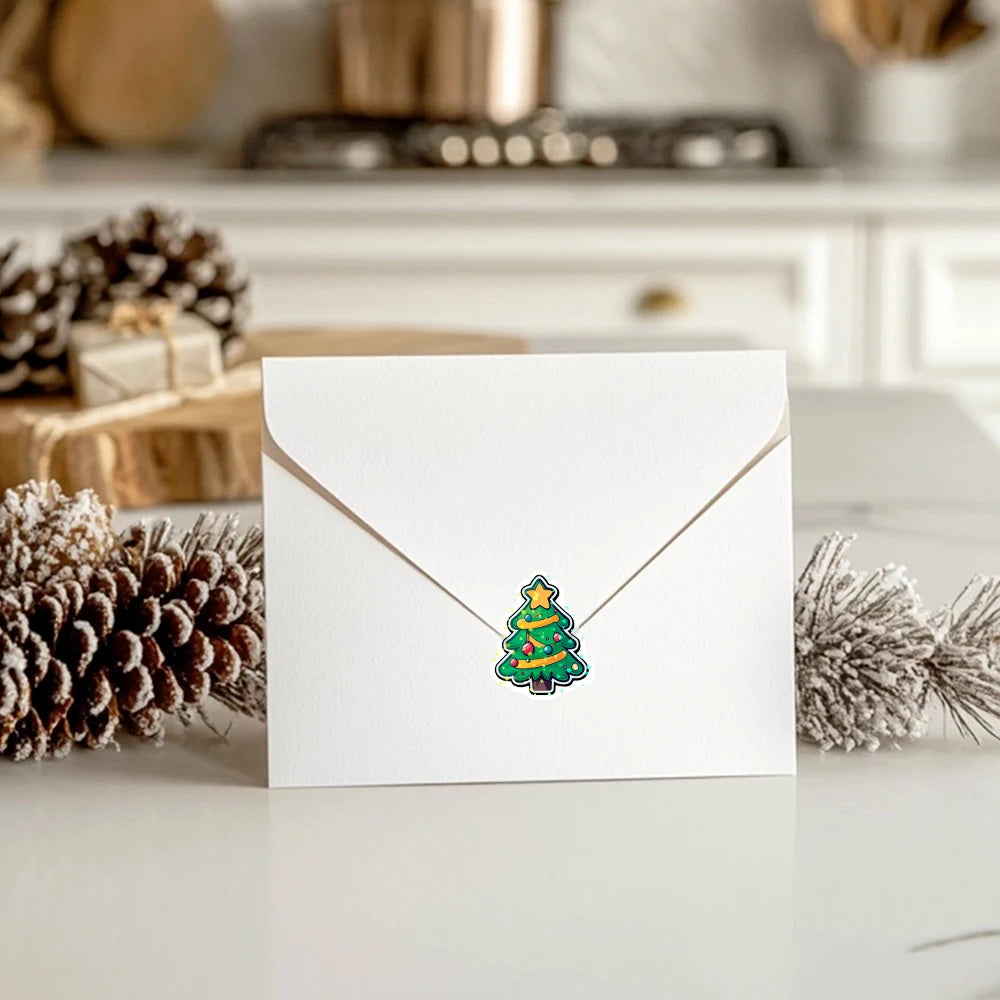 500pcs Laser Cartoon Christmas Stickers Christmas Gift Wrapping Label