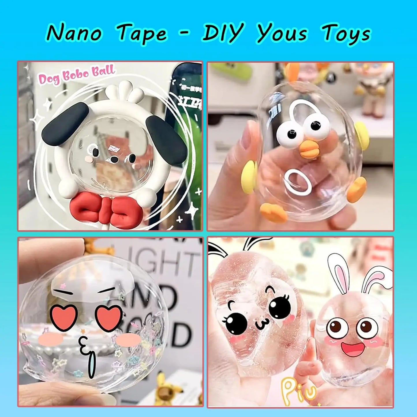 Nano Double Sided Adhesive Tape Bubbles Sequins Nano Adhesive Sticky