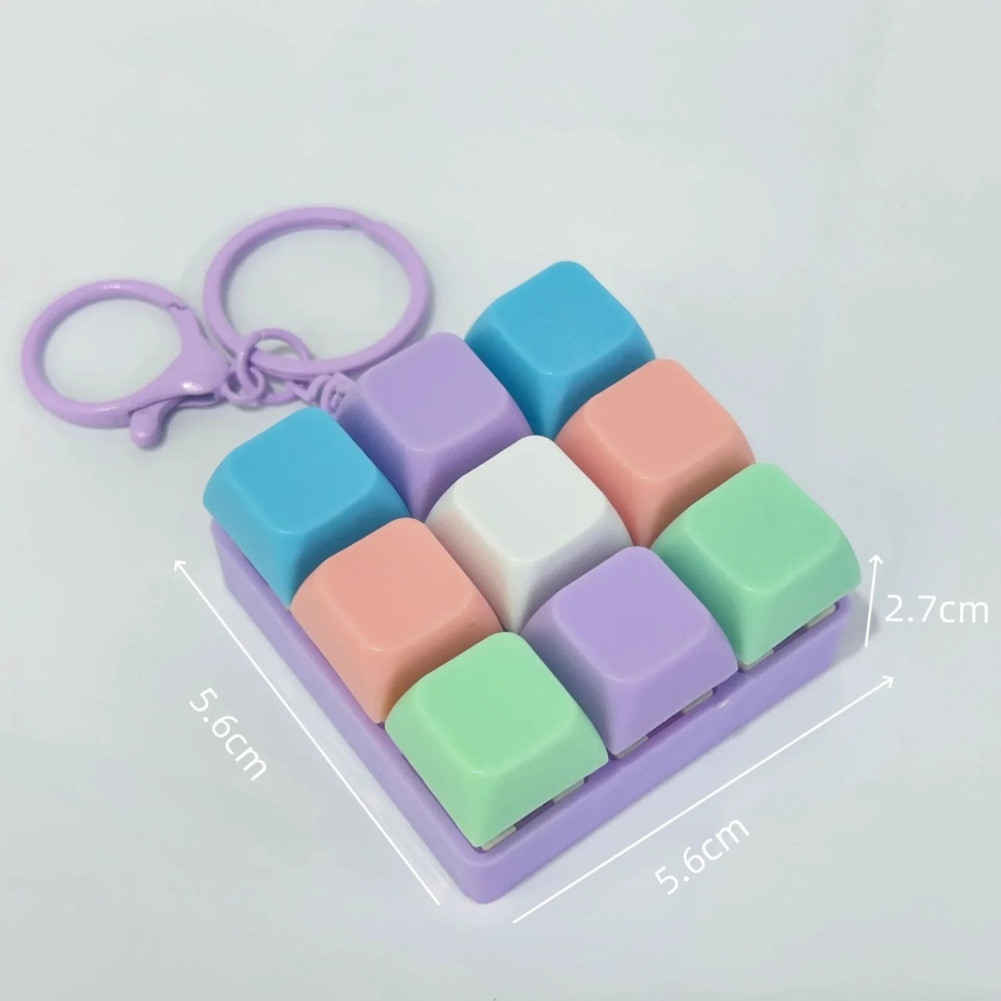 New Keyboard Fidget Toy, Fidget Clicker Keyboard Fidget Keychain,