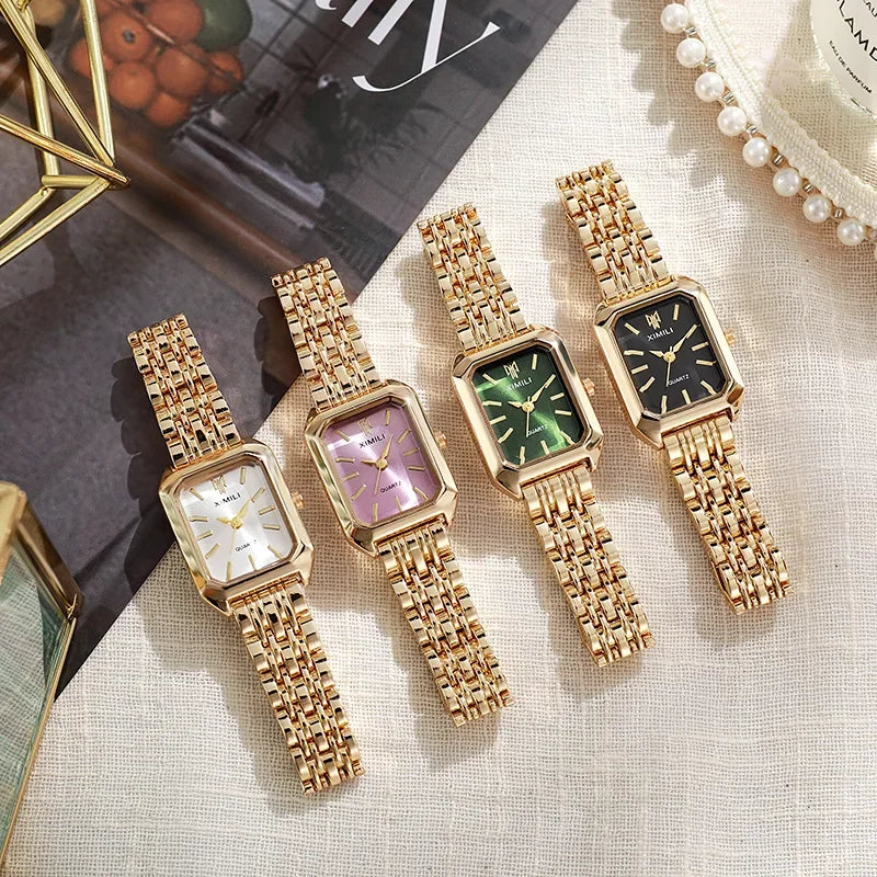 2025 Hot Brand Stainless Steel Strap Watch Women Luxury Gift Quartz