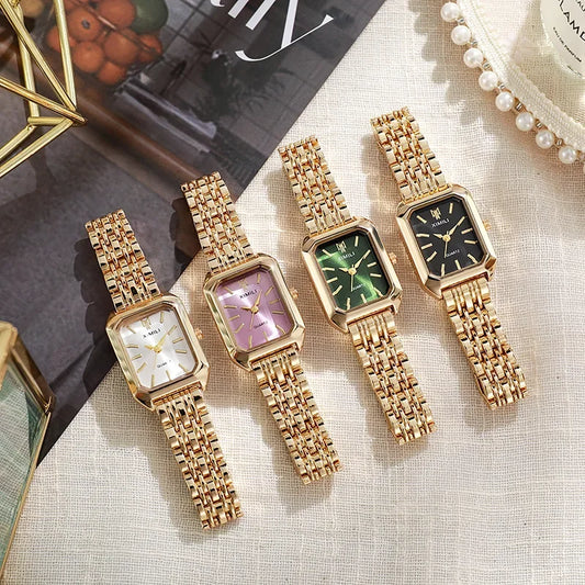 2025 Hot Brand Stainless Steel Strap Watch Women Luxury Gift Quartz