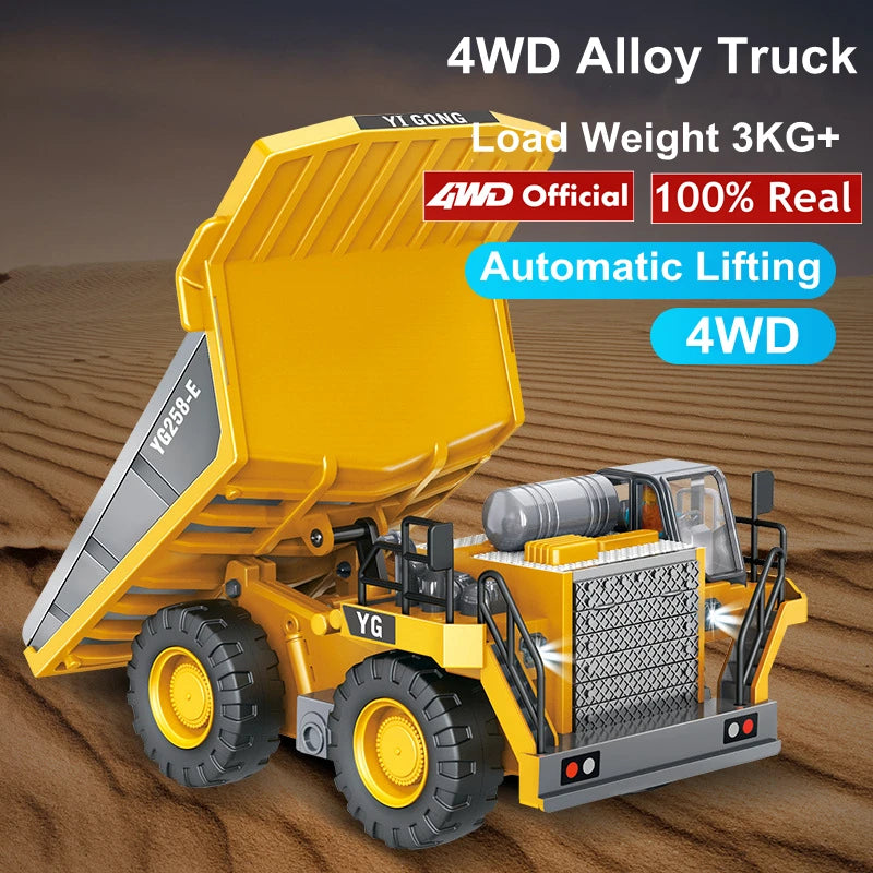 4WD Remote Control Excavator 4x4 Alloy Dump Truck Bulldozer Radio