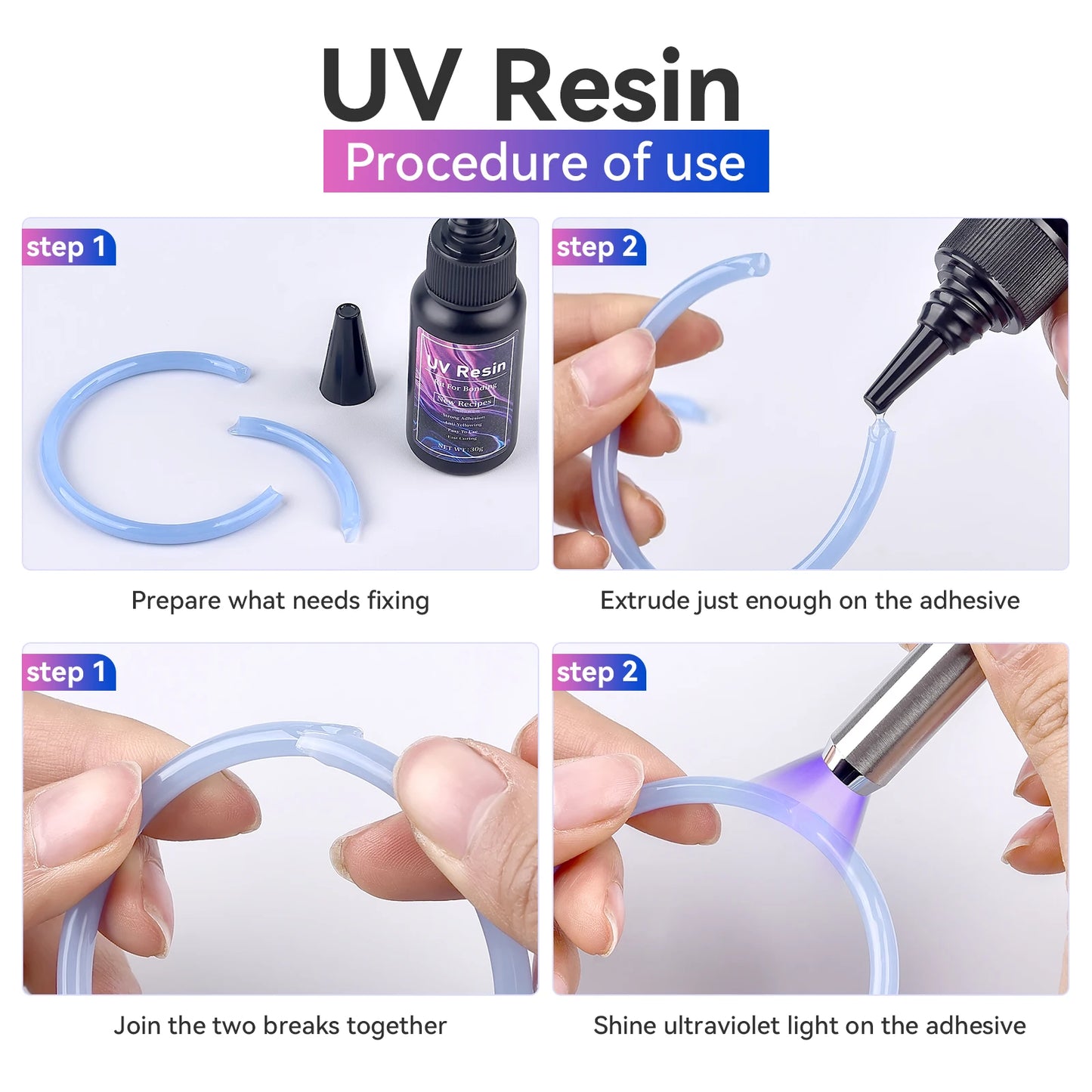 20g/30g/50g UV Epoxy Resin Glue DIY Jewelry Making High Transparency
