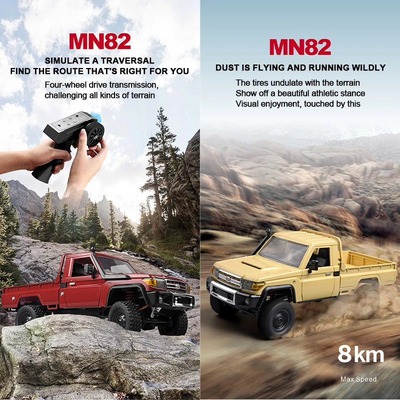ZWN MN82 MN82S LC79 1/12 Full Scale RC Pickup Short Truck 4WD Remote