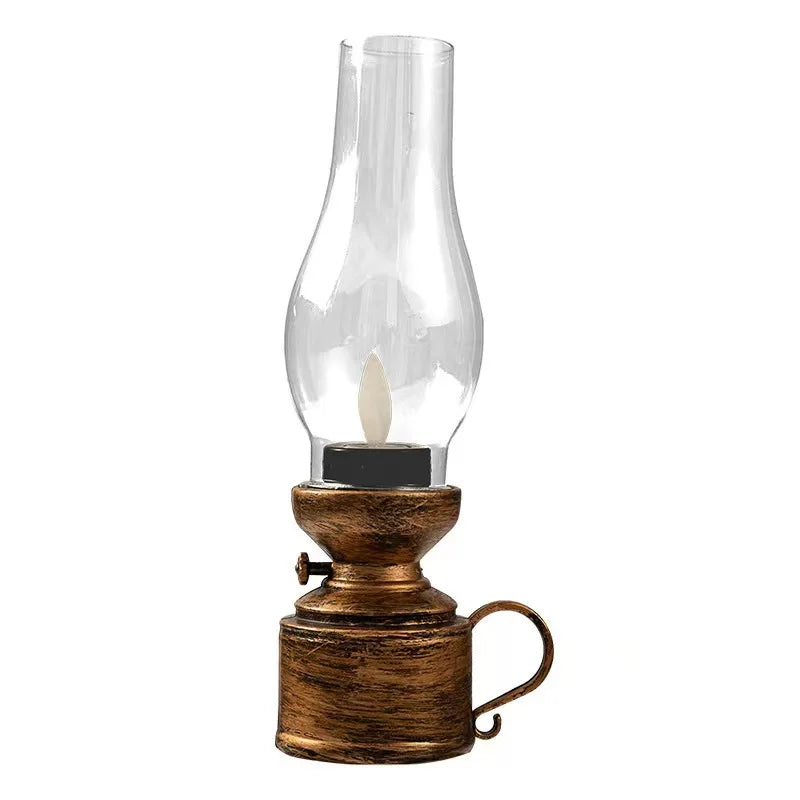 Vintage Lantern Retro Design LED Hanging Oil Lamp Battery Operated