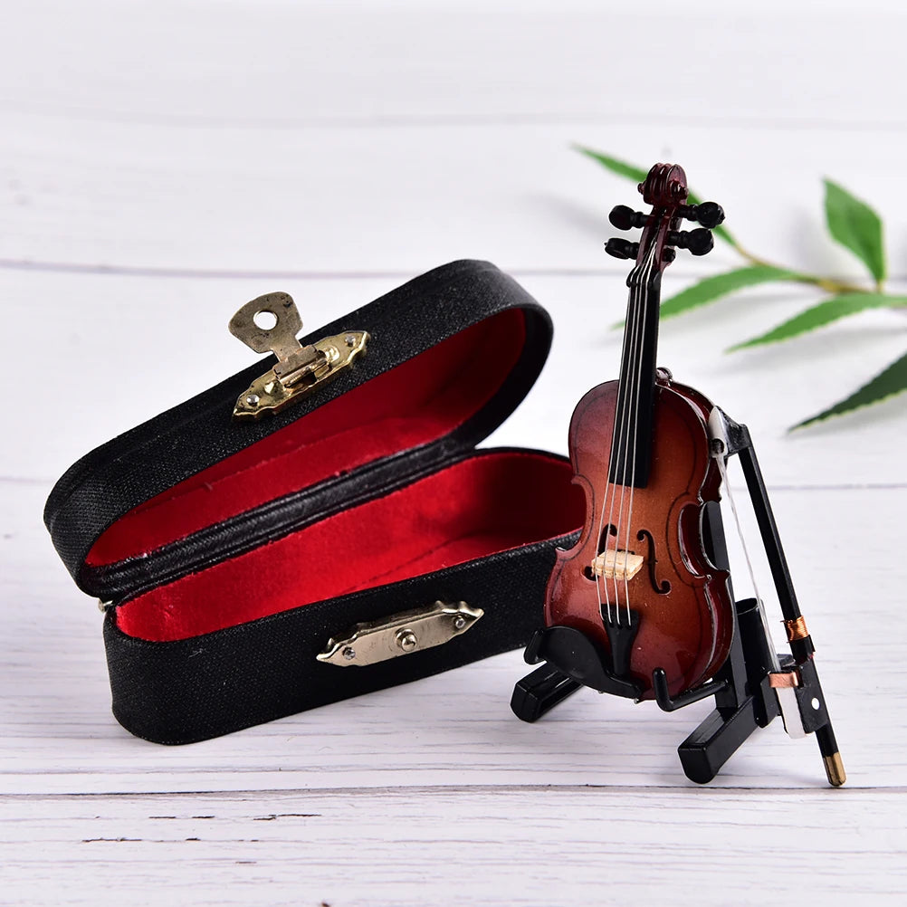 Miniature Music Instrument Plastic Mini Violin Ornament Plastic Crafts