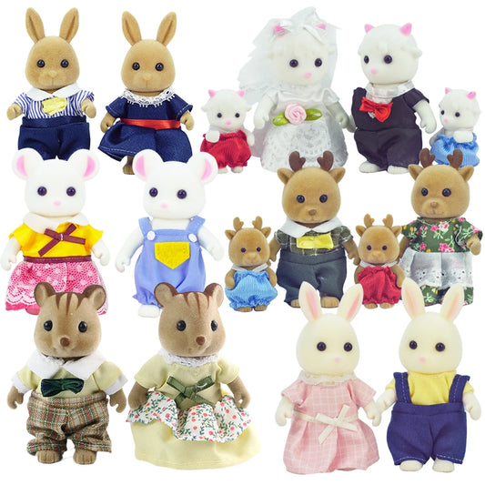 Rabbit Doll 1/12 Micro Dollhouse Reindeer Sheep Elephant Squirrel