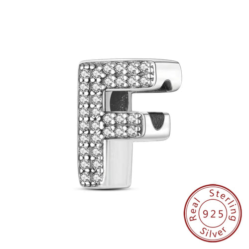 Charms Fit Original Bracelet A-Z Alphabet Charms Beads 925 Sterling
