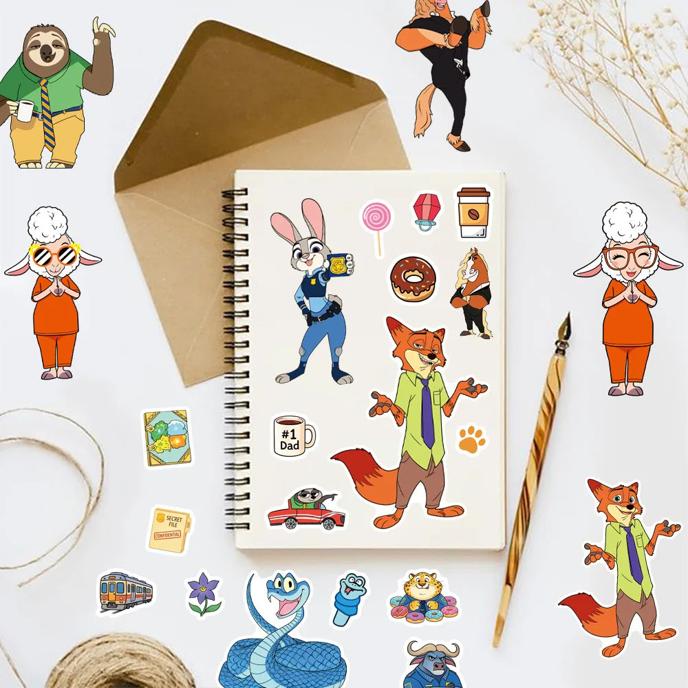 8/16Sheets Make a Face Zootopia 2 Puzzle Cartoon Stickers DIY Ryder