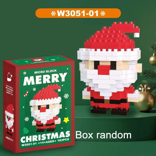 Christmas Gifts Micro Building Block Series Santa Claus Reindeer