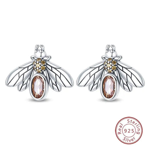 Hot 925 Sterling Silver Earrings Charm Simple Shining Lotus Zircon