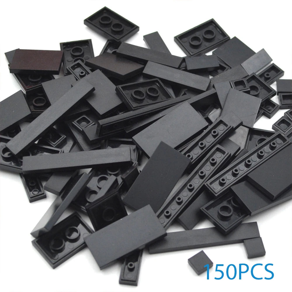 150PCS DIY Model Smooth Thin Building Blocks Multicolour Toy Parts