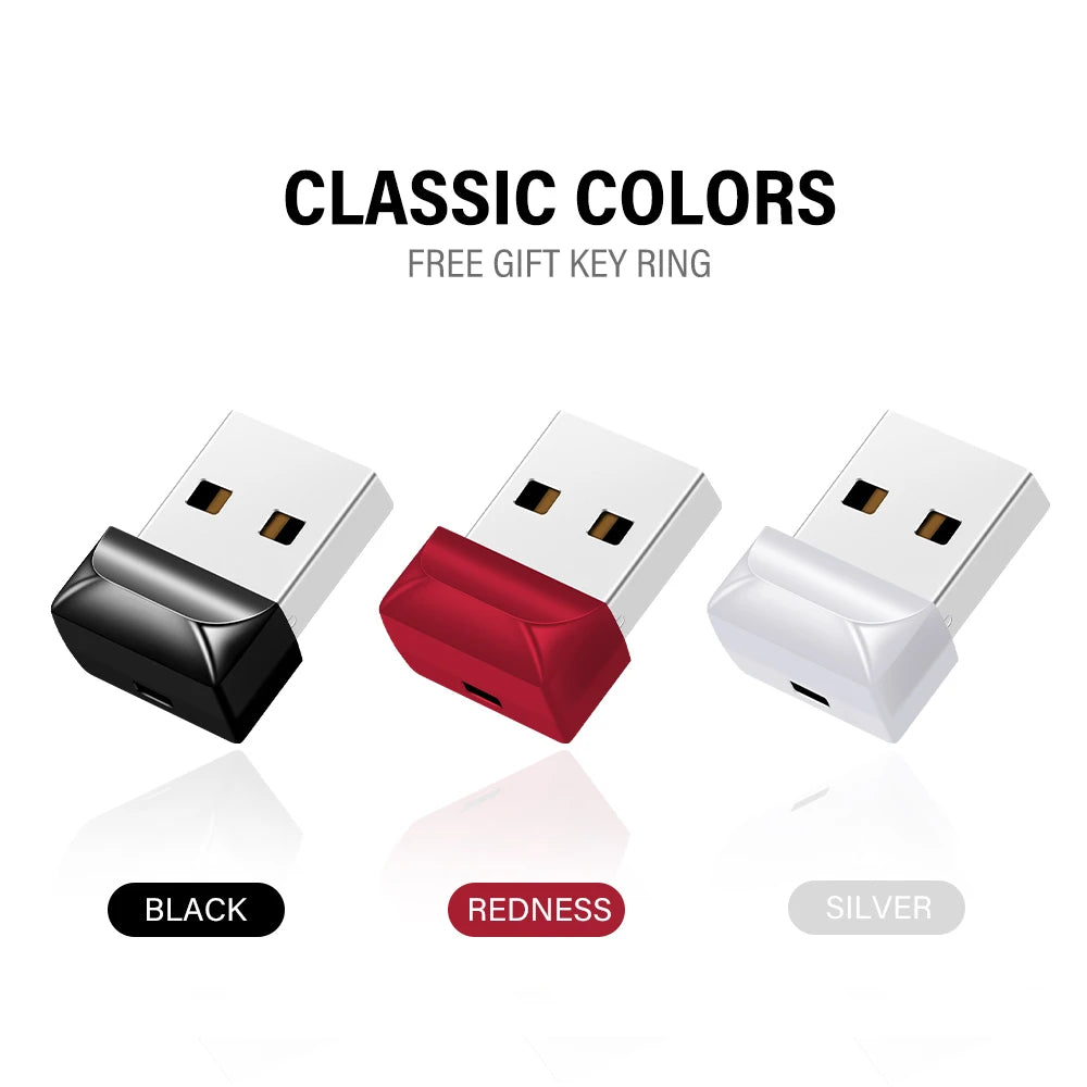 Black Mini Pen Drive 128GB High Speed Memory Stick Pen drive 64GB USB