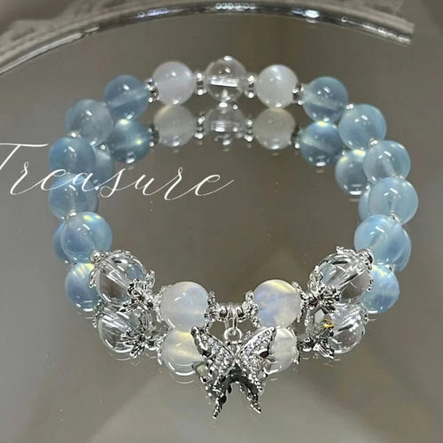 New Simple Beads Crystal Bracelet For Women Girls Korean ins Flower