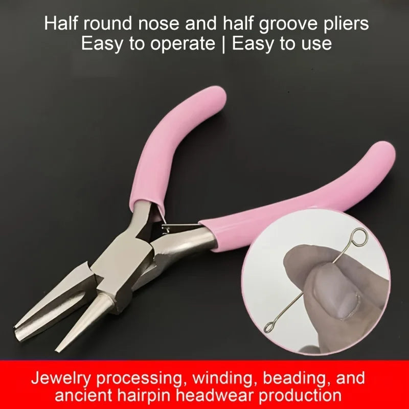 5-inch professional round concave pliers, used for jewelry making mini