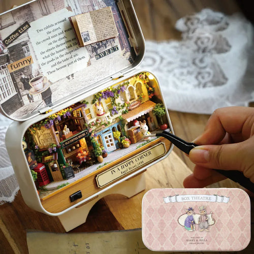 DIY Wood DollHouses Handmade Funny Box Theatre Miniature Box Cute Doll