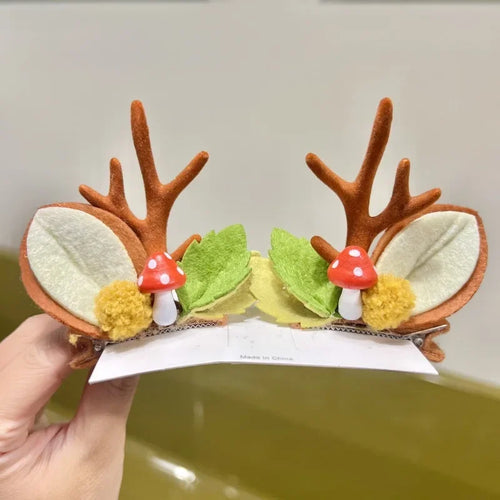 Christmas Antler Hair Clips Pendants Xmas Ornaments Merry Christmas
