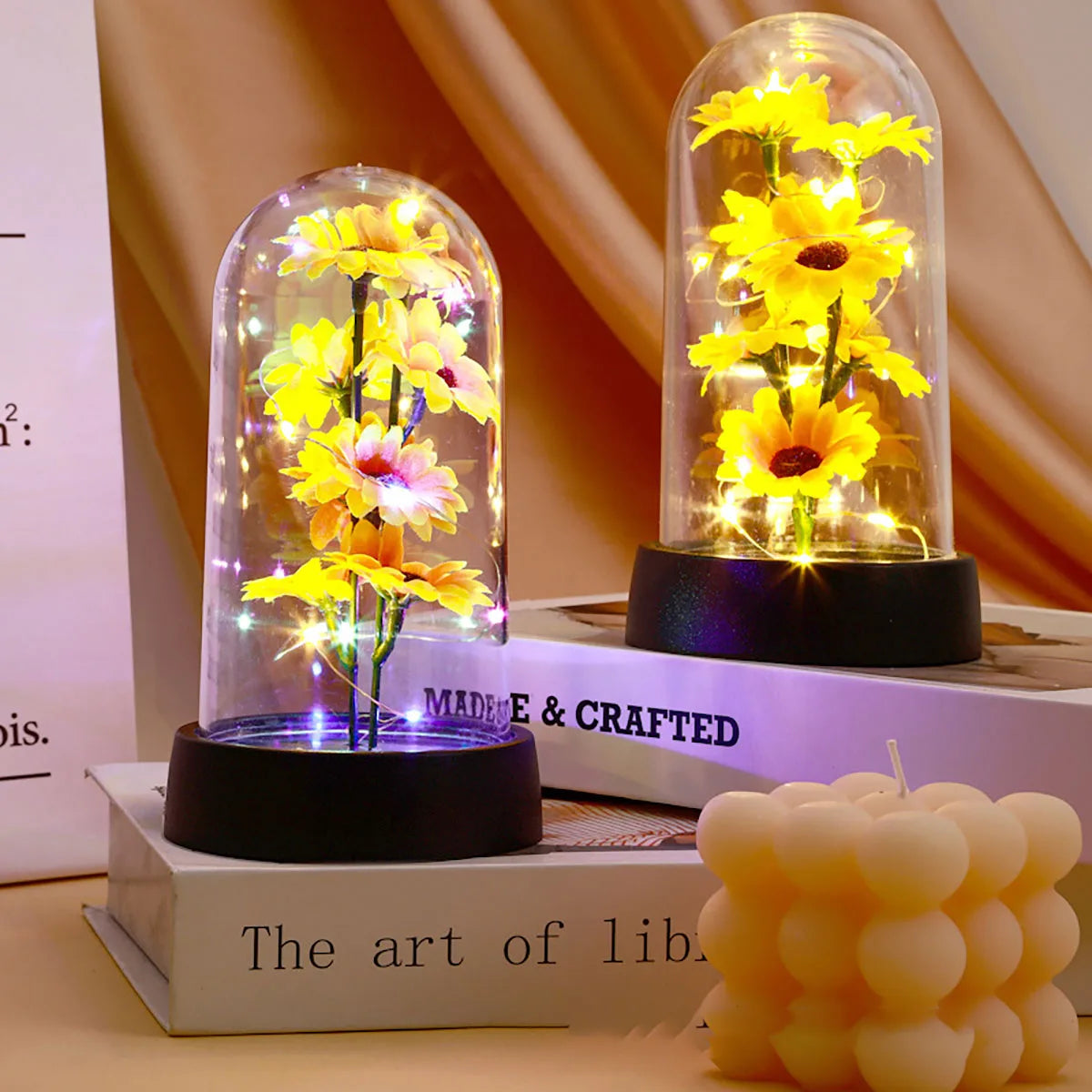 Graduation season gift small sunflower plastic set Mother's Day send