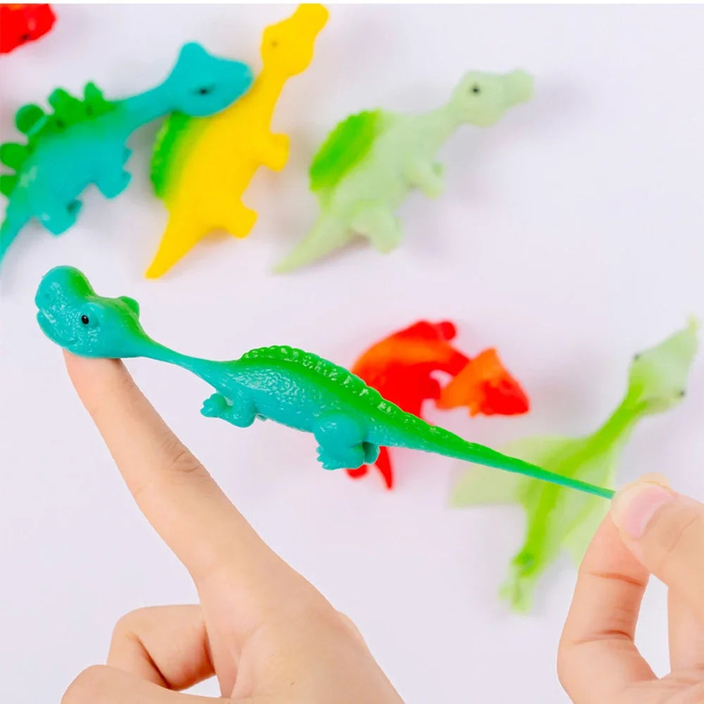 5-20Pcs Colorful Finger Catapult Dinosaur Games Kids Birthday Baby
