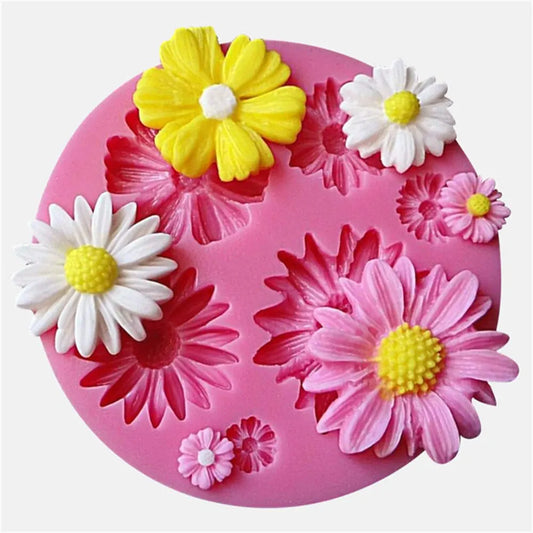 3D Flower Silicone Molds Fondant Craft Cake Candy Chocolate Sugarcraft