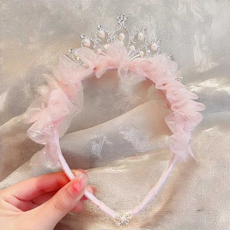 Sweet Lovely Girl Headband Hair Accessories Pink Blue Kawaii Lace