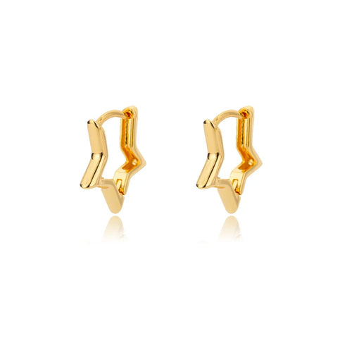 Stainless Steel Star Hoop Earings For Women 2024 Trend New In Luxury