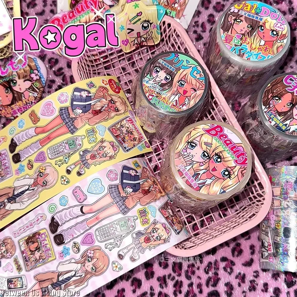 70cm Shibuya Hottie Vintage Showa Stickers for Craft Supplies