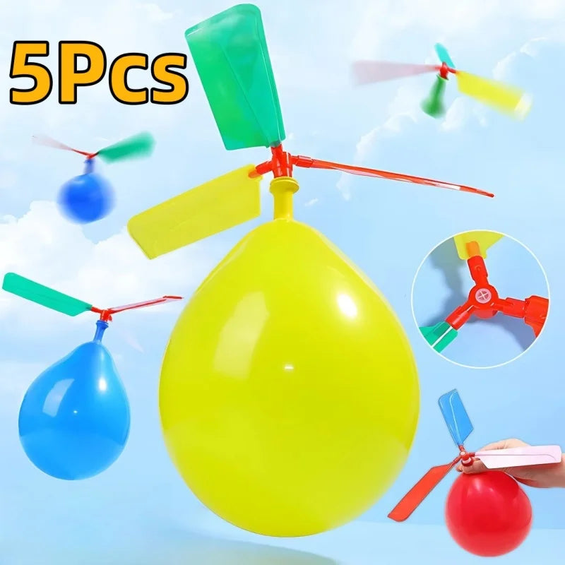 5PCS Propeller Balloon Helicopter Toys Children's DIY Balloon with