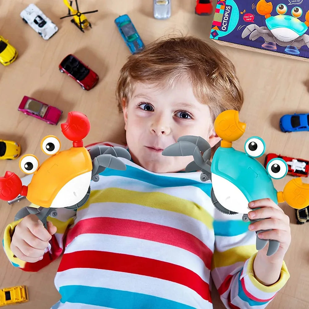 Dancing Crab Run Away Toy for Babies Crawling Interactive Escape Crabs