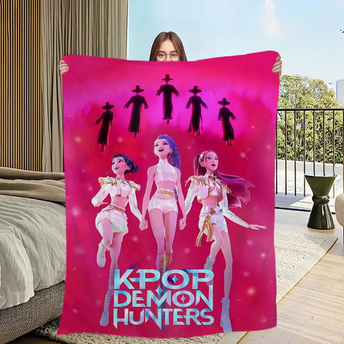 Blanket K-KPop warm soft plush D-Demon blanket for sofa living room