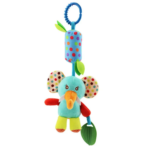 Soft Giraffe Zebra Animal Handbells Rattles Plush Infant Baby