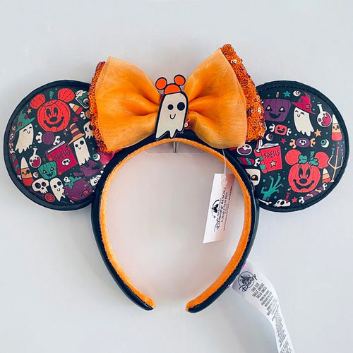 Disney Princess Headband Mickey Ear Rapunzel Snow White Sequin Bow