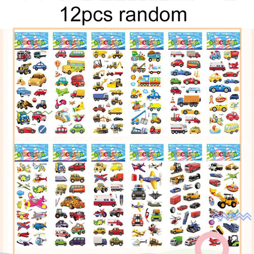 12pcs/set Children Bubble Stickers 3D Sticker Toy Plastic Multiple