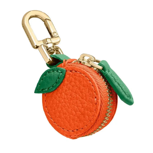 Cute Fruit Shape Leather Coin Purse Mini Zipper Earphone Bag Keychain