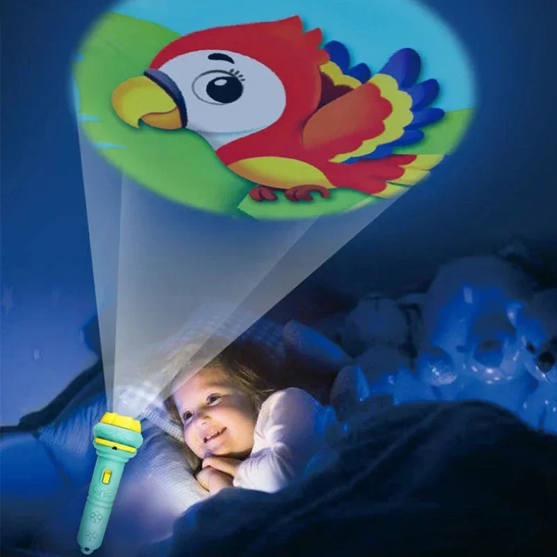 Flashlight Projector Torch Lamp Toy Cute Cartoon Creativity Toy Torch