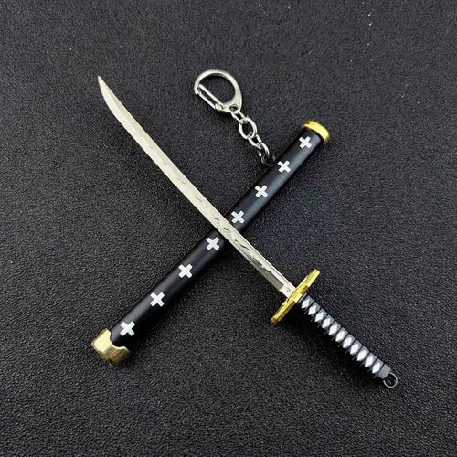 Mini Roronoa Zoro Samurai Sword Keychain Anime Scabbard Key Ring