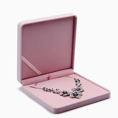 Oirlv Velvet Ring Box Pink Earring Jewelry Box Necklace Bracelet