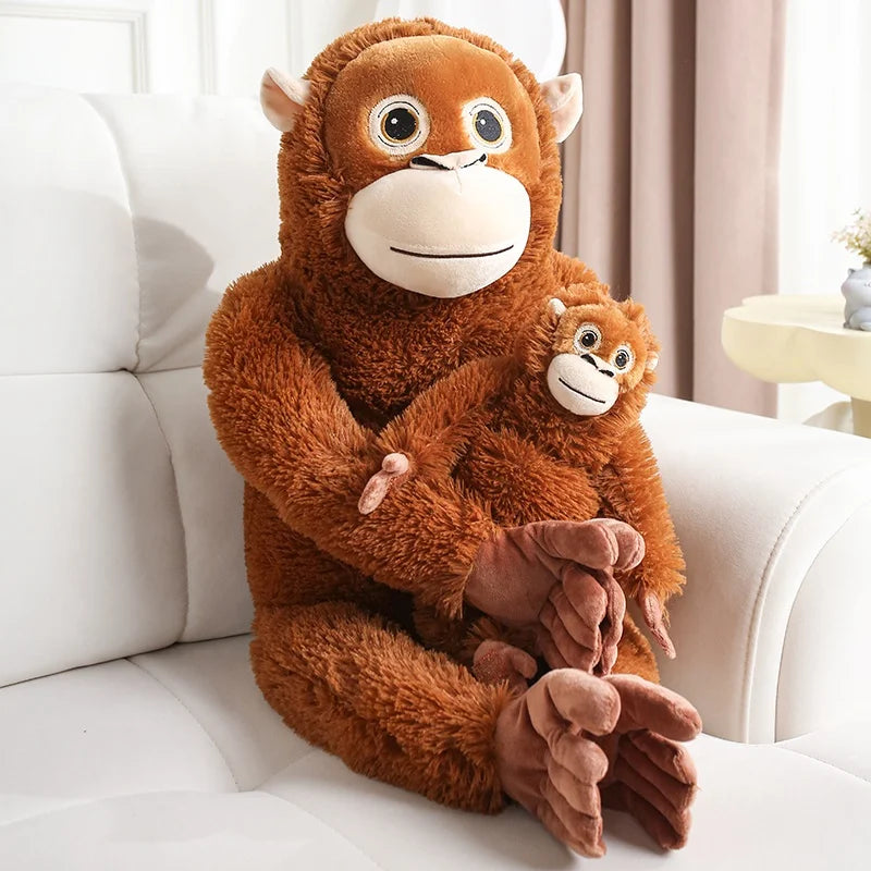 Large Cartoon Gorilla Plush Toy Chimpanzee Monkey Fun Companion Doll