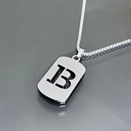 Stainless steel Men Women Pendant Necklace Hollow 26 Mother Without