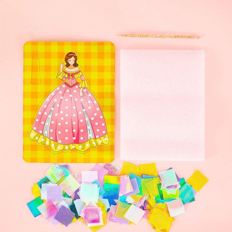 Children's Fabric Art Craze Poke Drawing Craft Toys Creative Puzzle