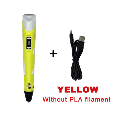 Electronic 3D Printing Pen LED Display Screen Children's 3D Graffiti